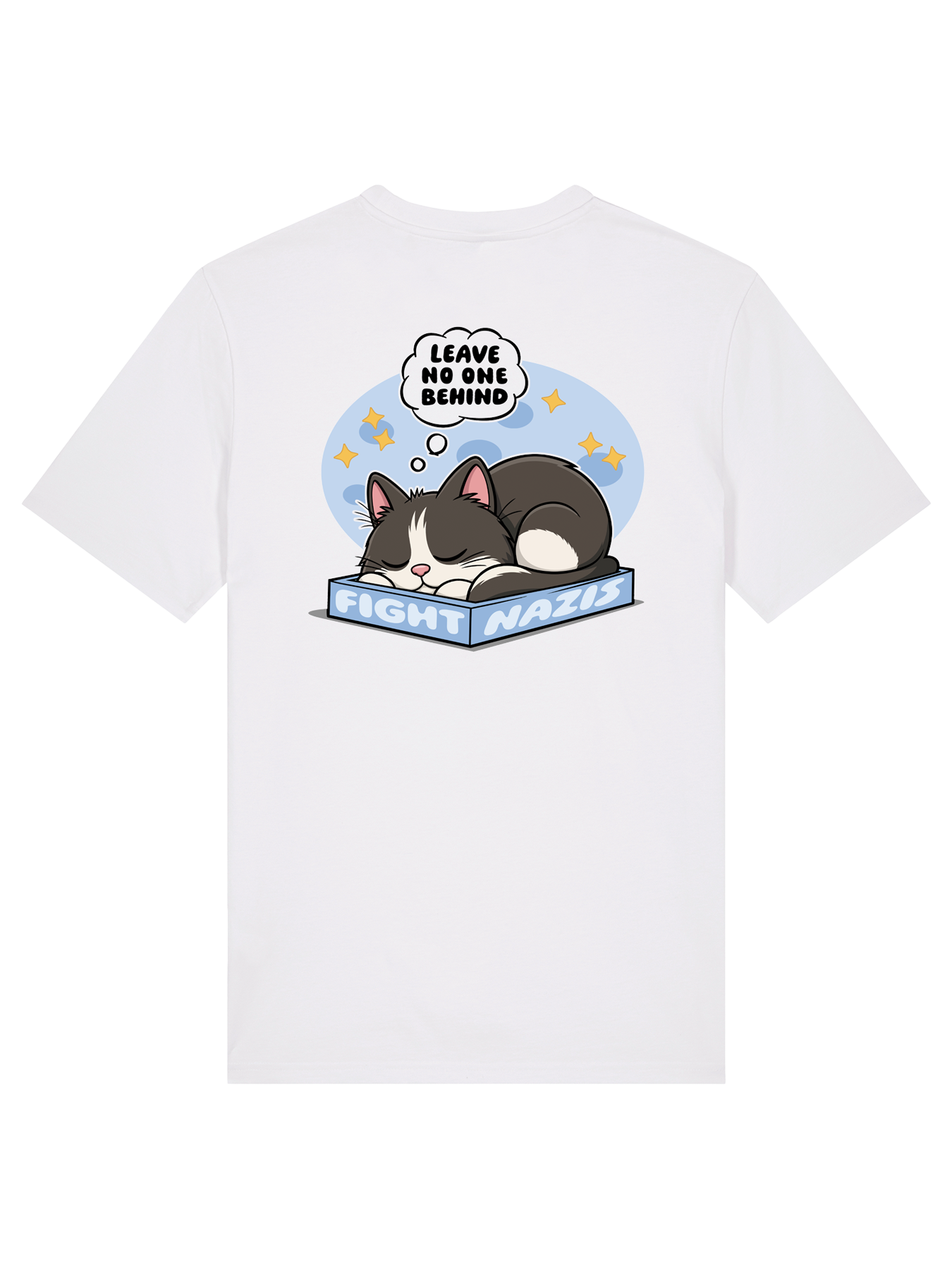 Unisex-Shirt - Antifa Katze, white