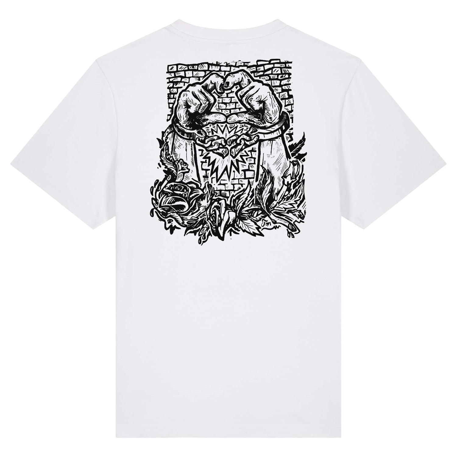Unisex-Shirt - Bonnie Ton, white (black-print)