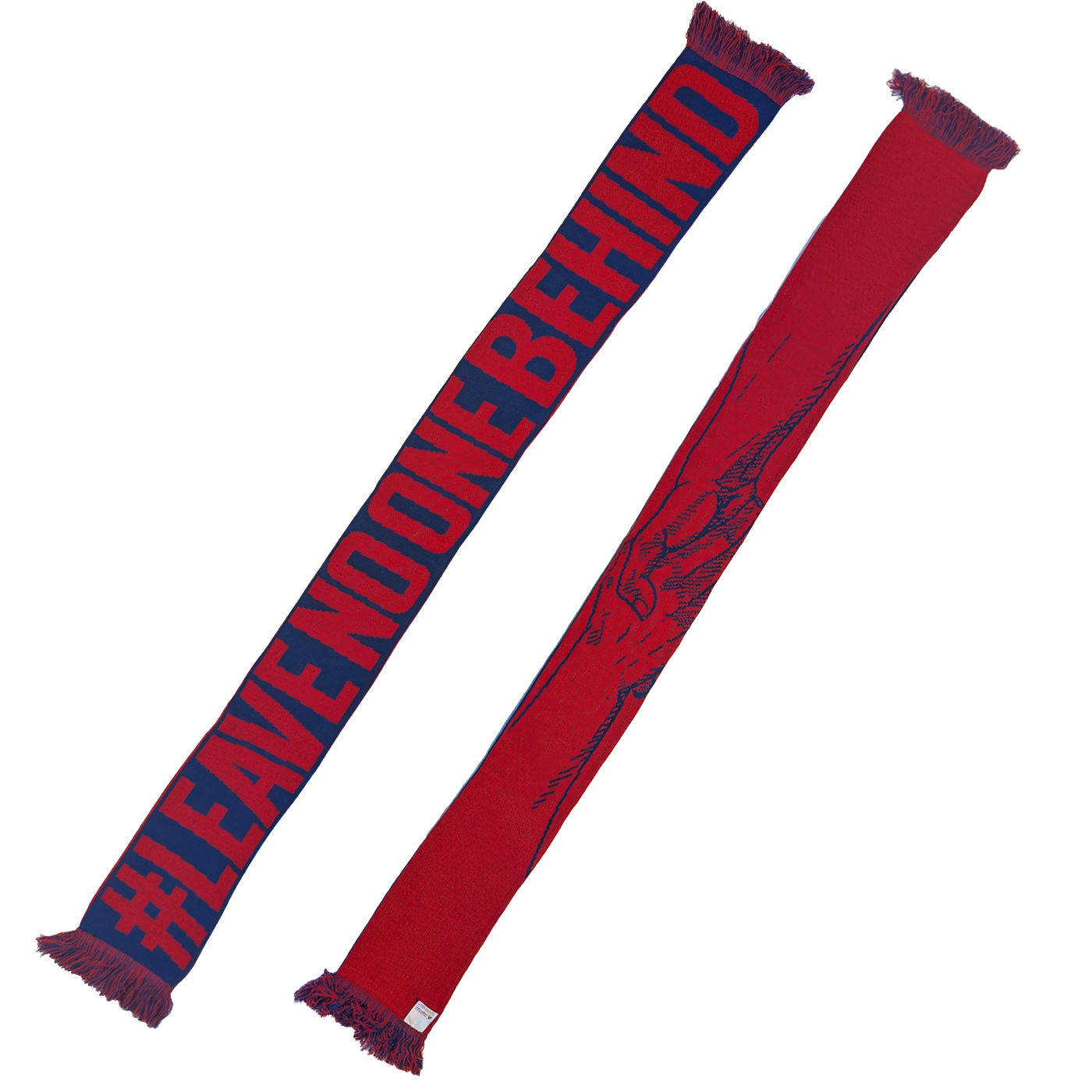Schal - LNOB, rot/blau