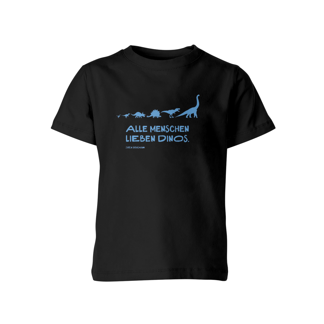 Kids-Shirt - Alle Menschen lieben Dinos, schwarz
