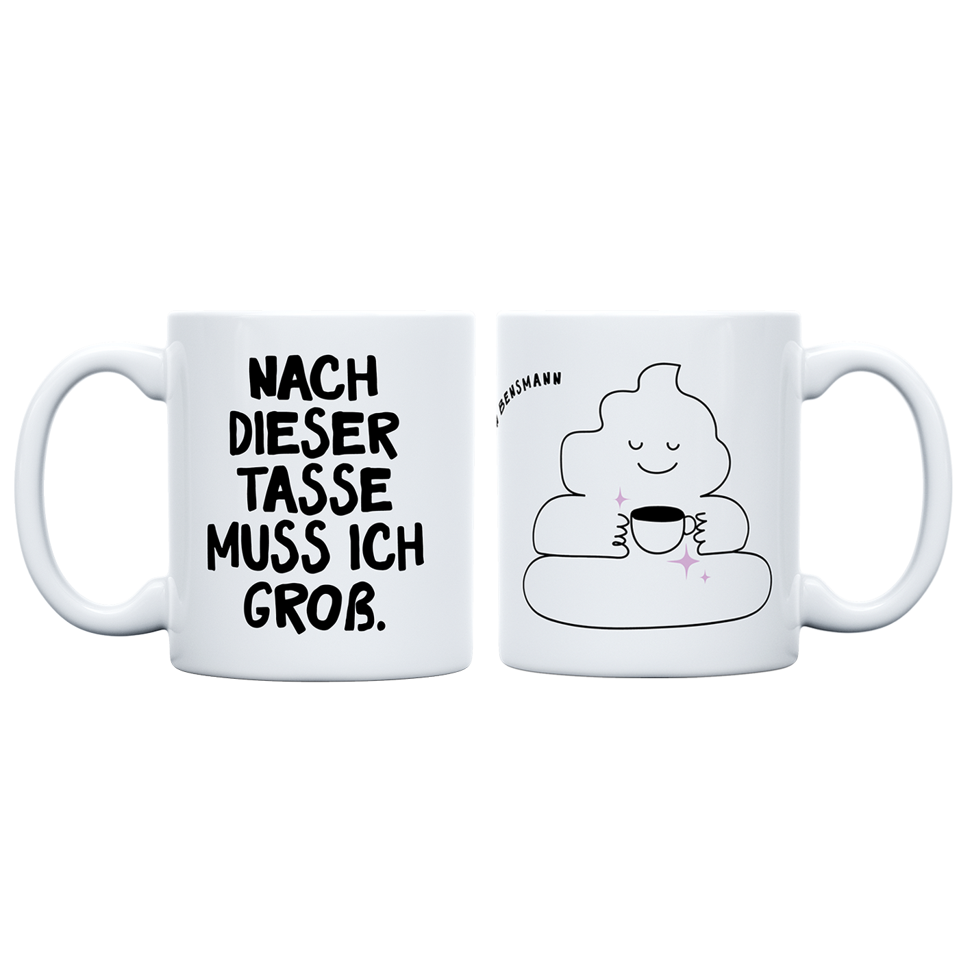 Tasse - Ich muss groß, weiss