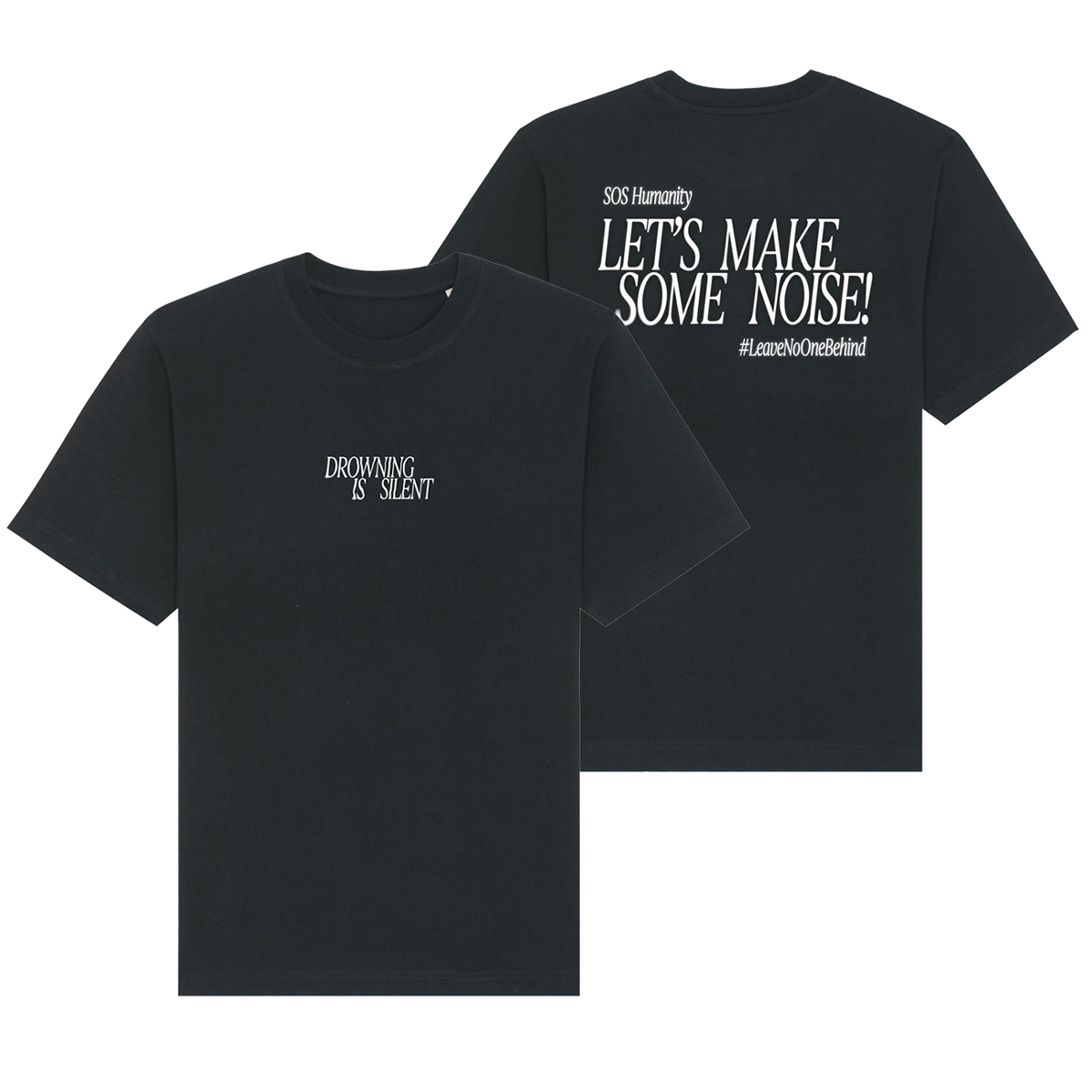 Oversized-Shirt - Drowning Is Silent, black