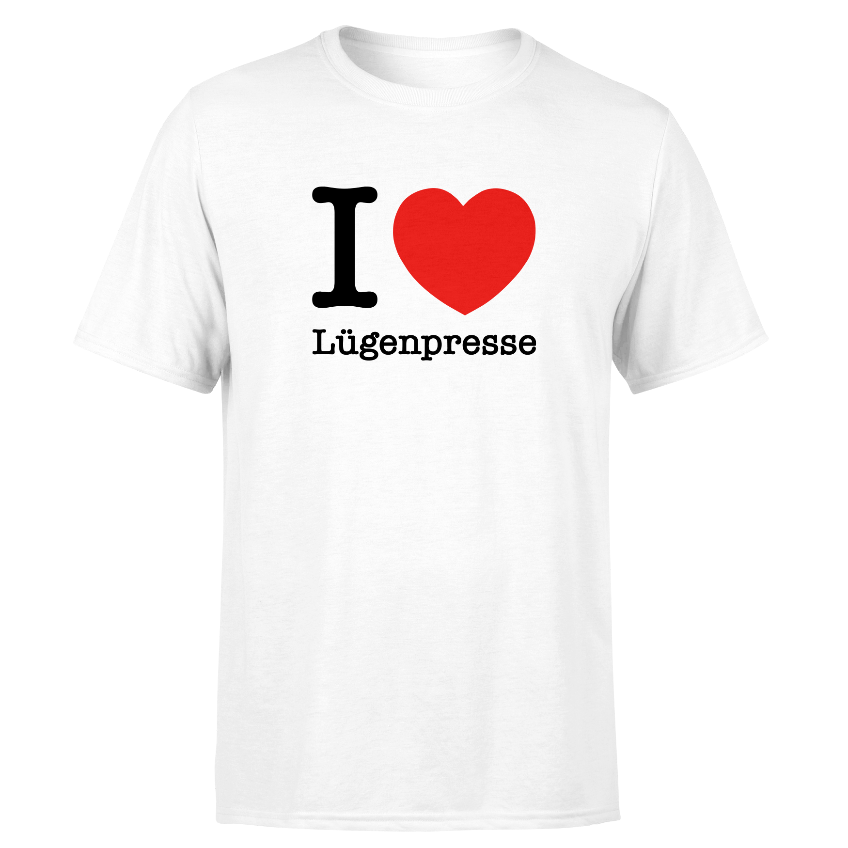 T-Shirt - Lügenpresse, weiss