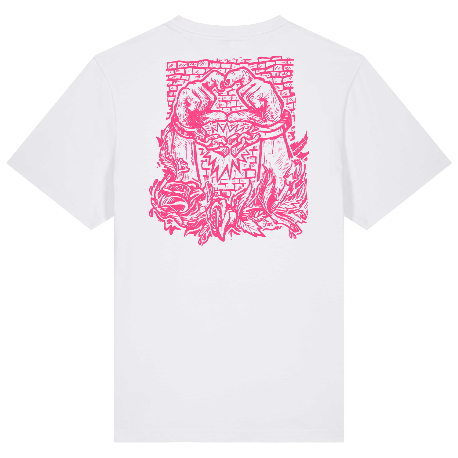 Unisex-Shirt - Bonnie Ton, white (pink-print)