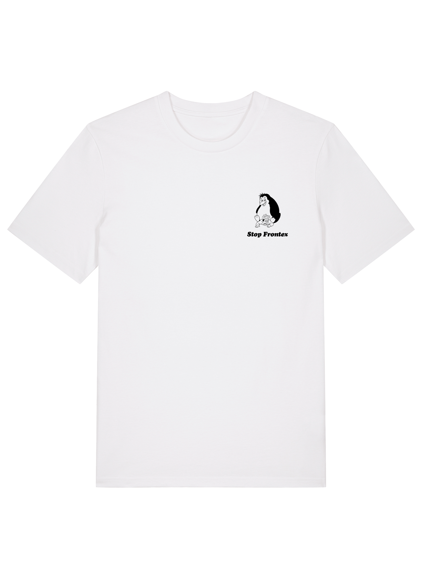 Unisex-Shirt - Stop Frontex, white